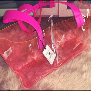 Peach & Hot Pink Tote Bag